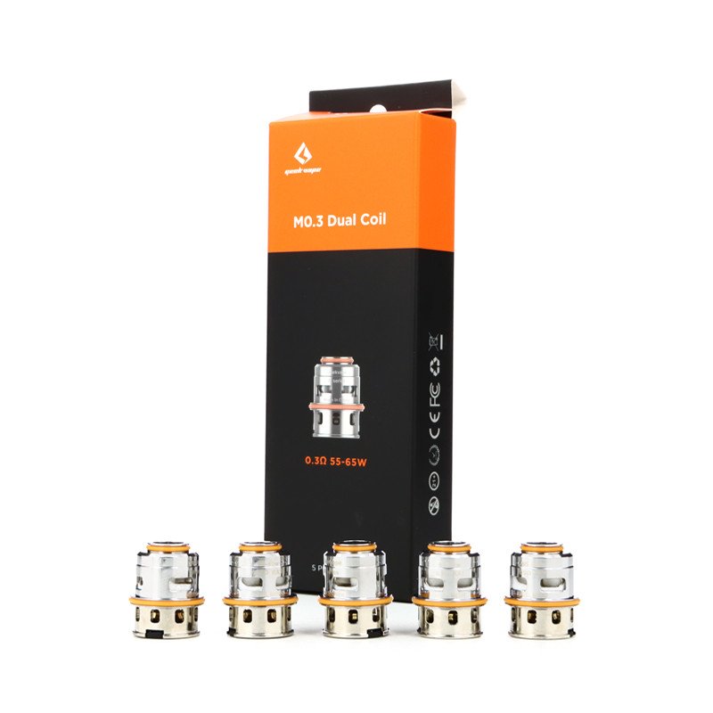 Résistances M Series - M0.3 Dual Coil par 5 - Geekvape - Valeur : 0.3 ohm